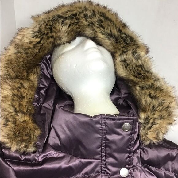 UTEX Canada Down Puffer Coat Faux Fur Trimmed Hoodie Size Large - Picture 10 of 16